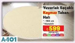 YUVARLAK SAÇAKLI KAYMAZ TABAN HALI 160 CM